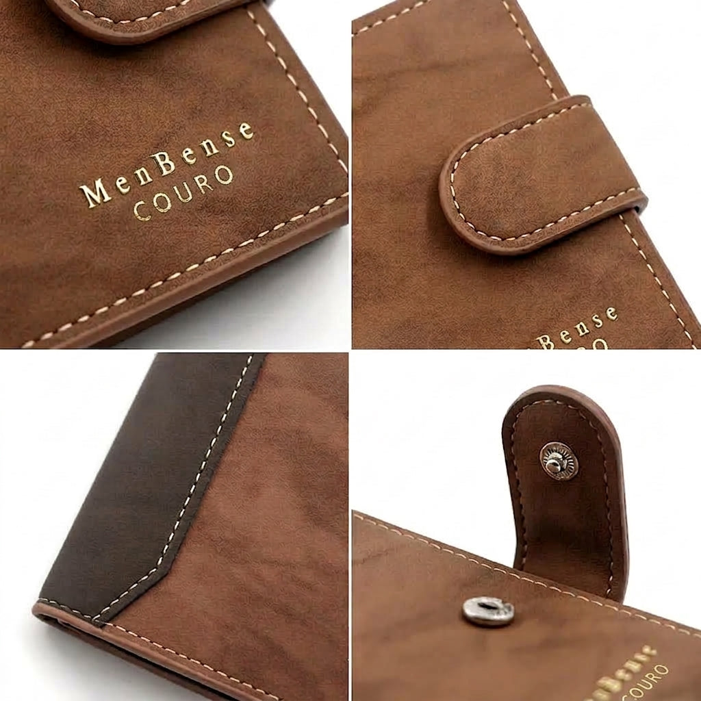 Carteira masculina Khaoti Vortex slim em couro PU - foto 4